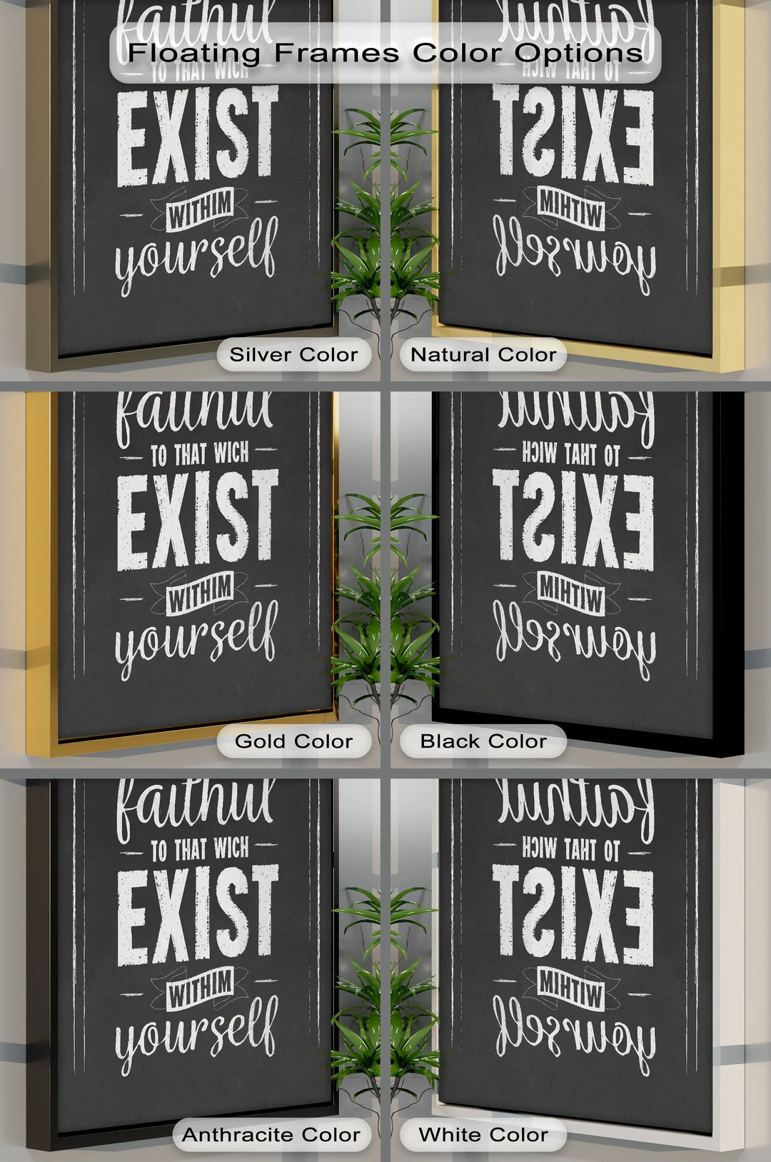 Be Faithful to That Which Exists Within – Chalkboard Style Canvas Print - MyPhotoStation