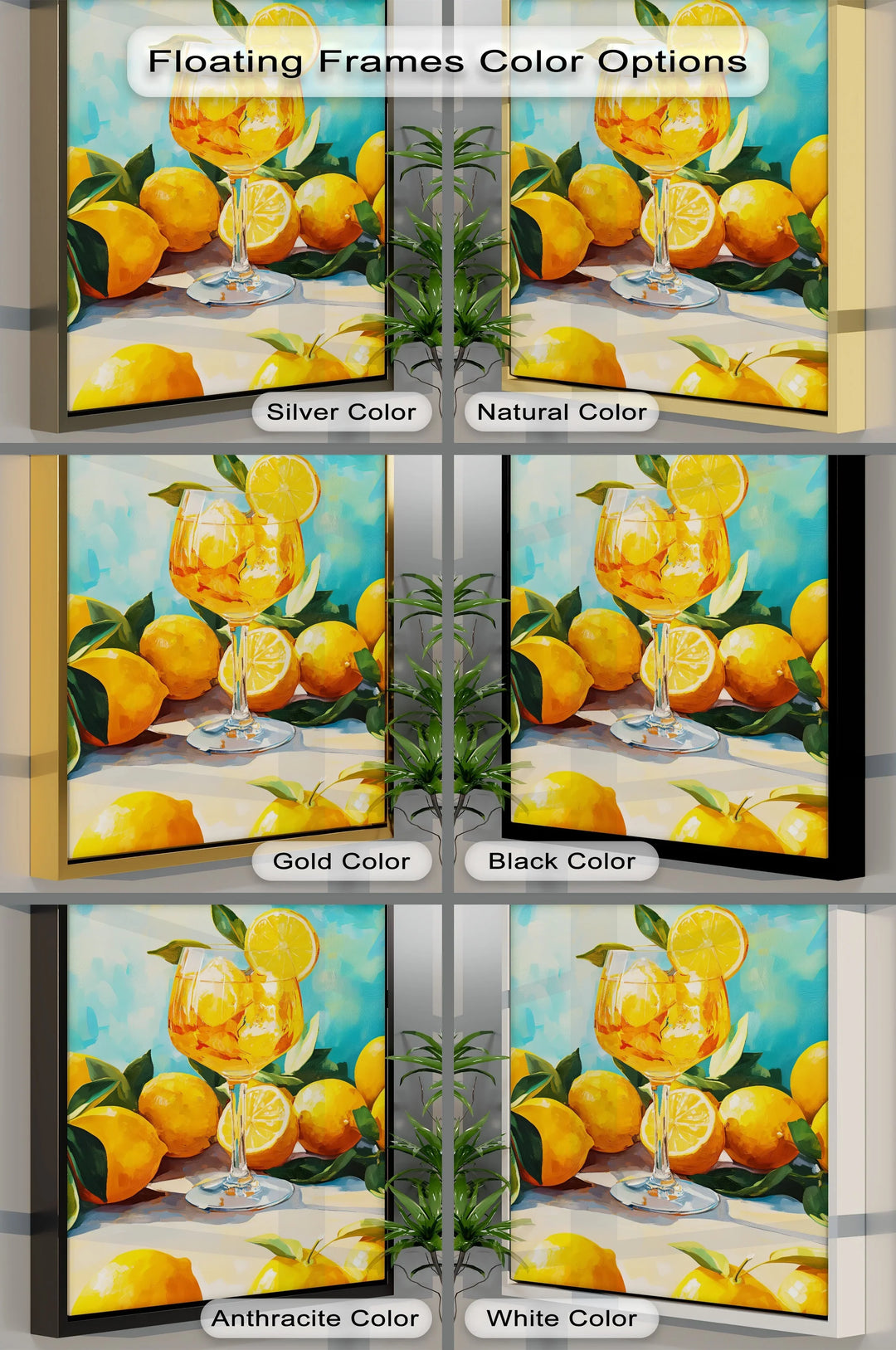 Citrus Cocktail Delight – Vibrant Lemon Glass Canvas Print - MyPhotoStation