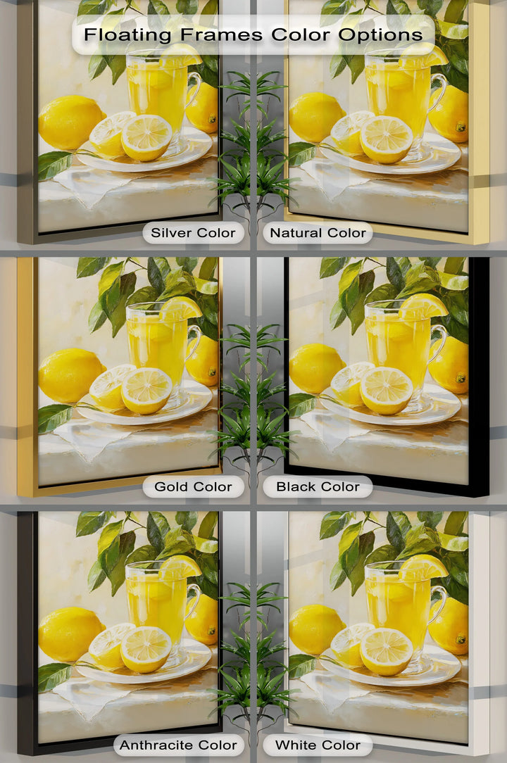 Citrus Morning – Lemon Tea Still Life Kitchen Canvas Print - MyPhotoStation