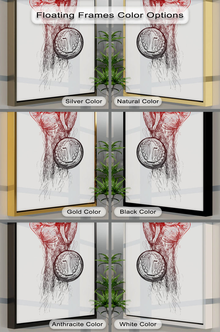 Victory Hand Sketch – Medal of Triumph Inspiraltional Canvas Print