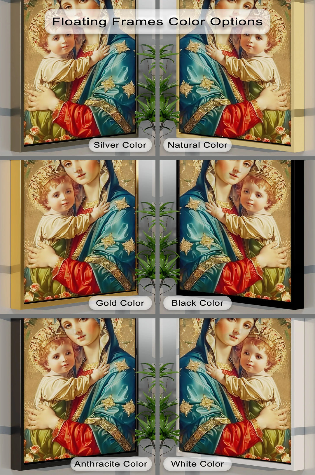 Holy Madonna and Child – Sacred Icon Style Canvas Print - MyPhotoStation