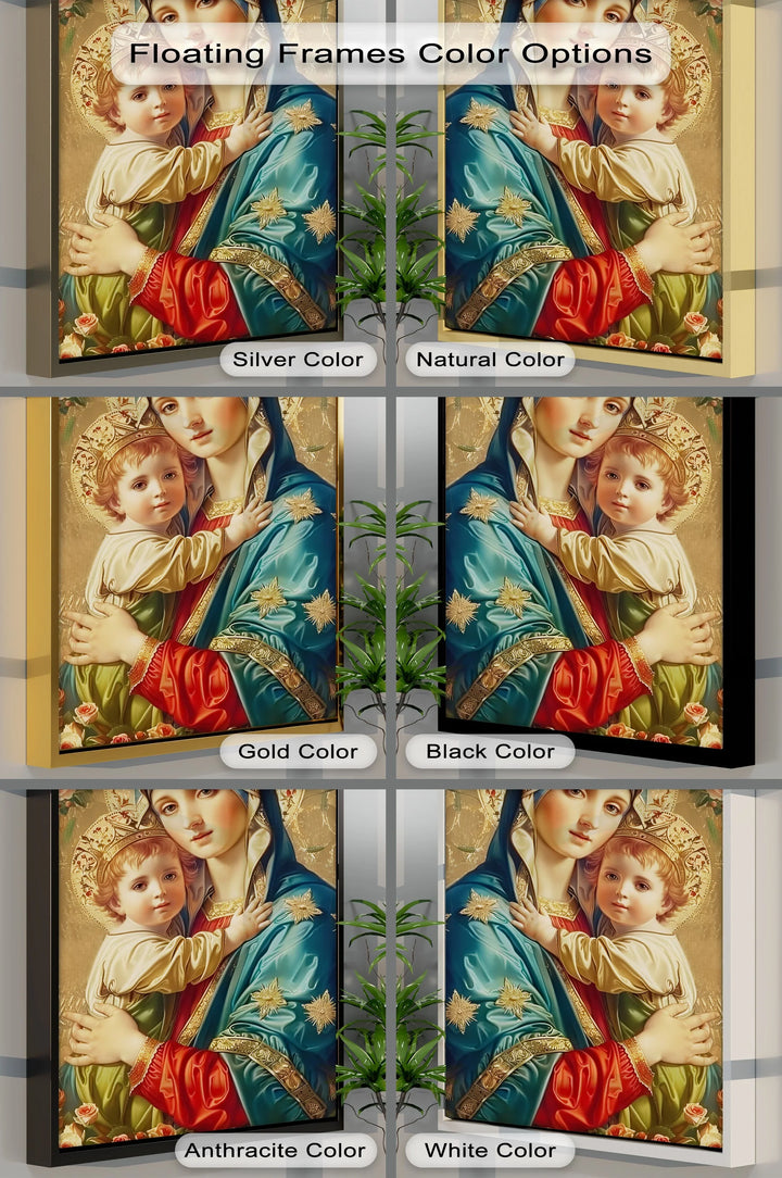 Holy Madonna and Child – Sacred Icon Style Canvas Print - MyPhotoStation