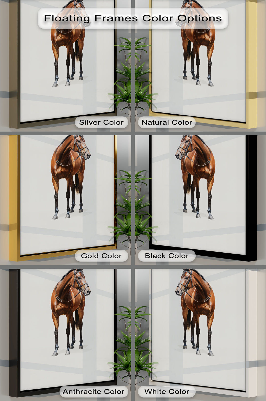 Majestic Bay Beauty – Realistic Brown Horse Canvas Print
