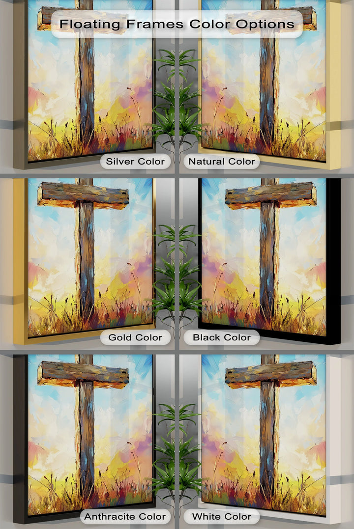 Divine Light – Wooden Cross at Sunrise Canvas Print - MyPhotoStation