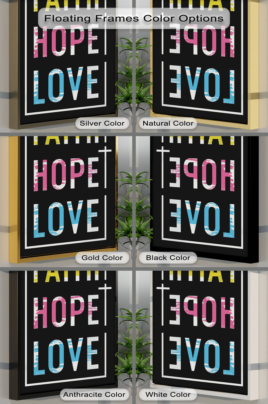 Faith Hope Love – Modern Christian Canvas Print - MyPhotoStation