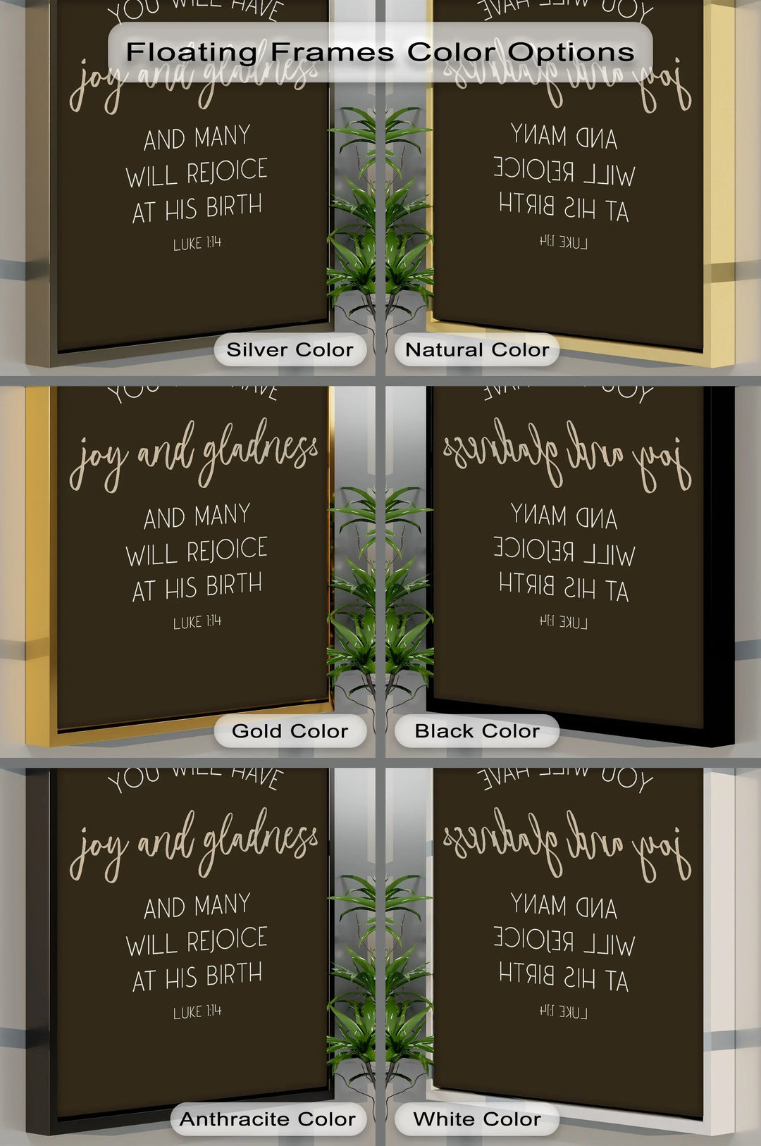 Joy and Gladness – Luke 1:14 Scripture Canvas Print - MyPhotoStation