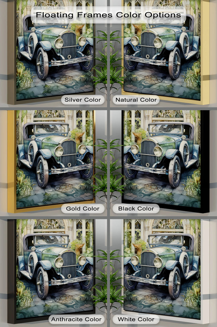 Vintage Elegance – Classic Car by Garden Villa Canvas Print - MyPhotoStation