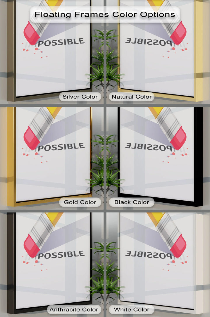 Erase the Impossible - Inspiraltional Canvas Print