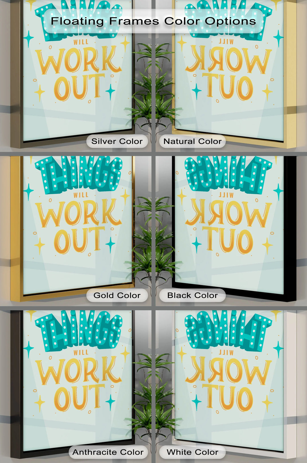 Things Will Work Out – Retro Optimistic Inspirational Canvas Print