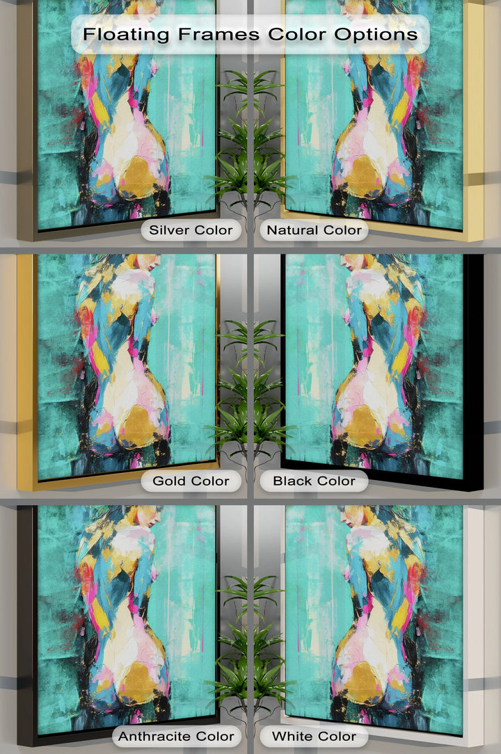 Aqua Serenity – Abstract Female Nude Canvas Print - MyPhotoStation