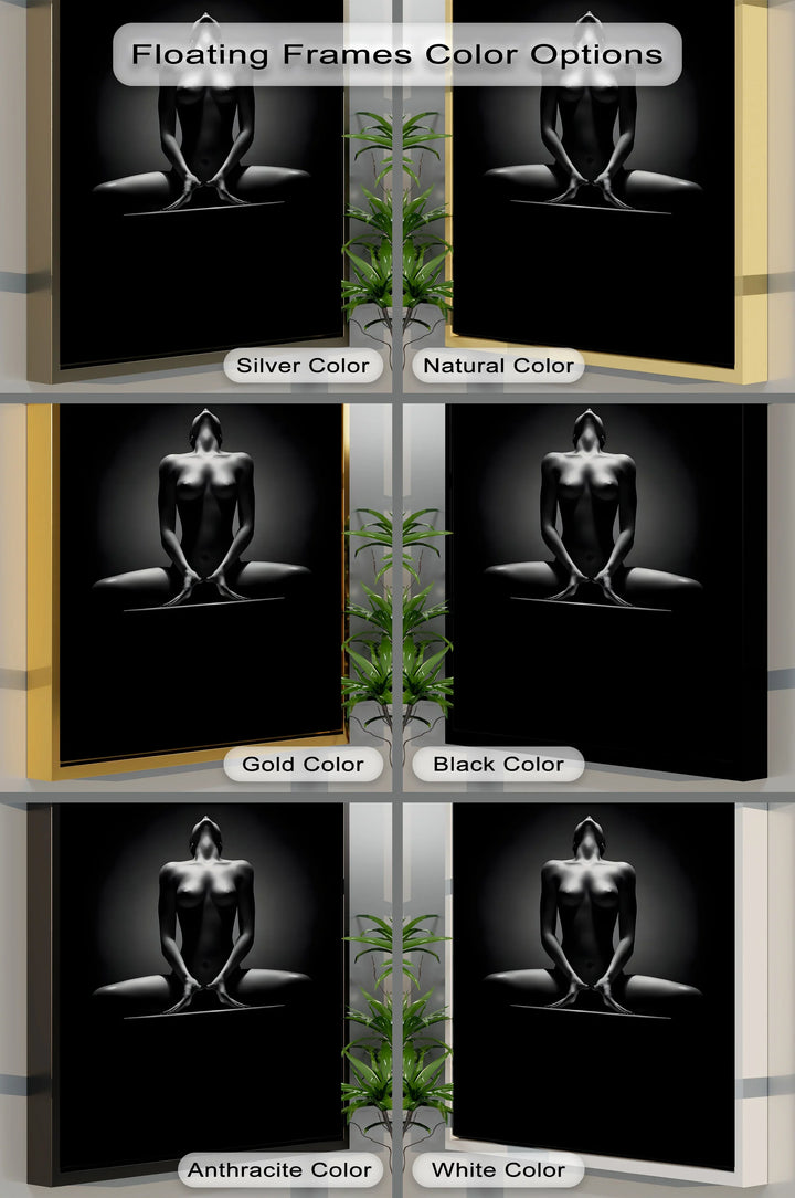 Sculpted Shadow – Black and White Female Form Canvas Print - MyPhotoStation