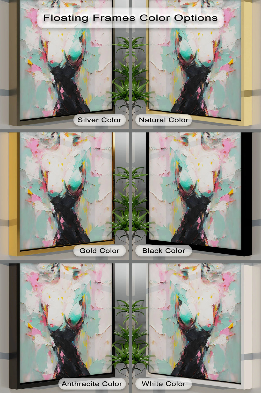 Dreamlike Grace – Abstract Female Figure Erotic Canvas Print - MyPhotoStation