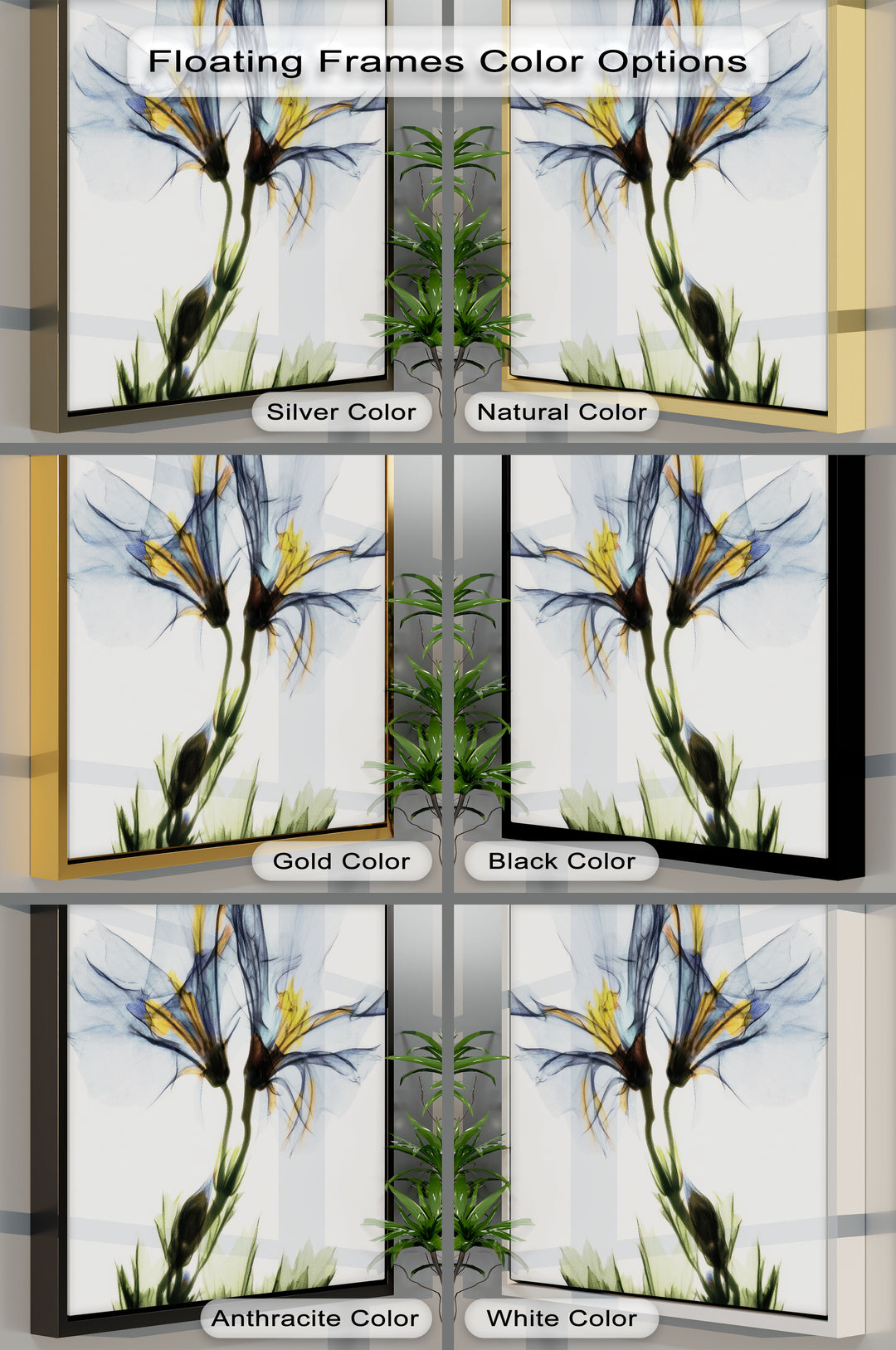 Winterliche Ruhe – Japanische Frau im blauen Kimono, Leinwanddruck | Gerahmtes Kunstwerk