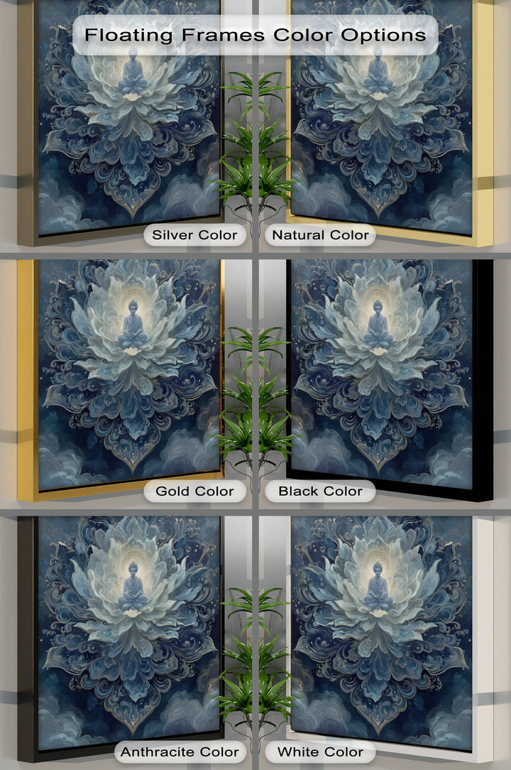 Celestial Lotus Enlightenment – Mystical Buddha Meditation Canvas Print - MyPhotoStation