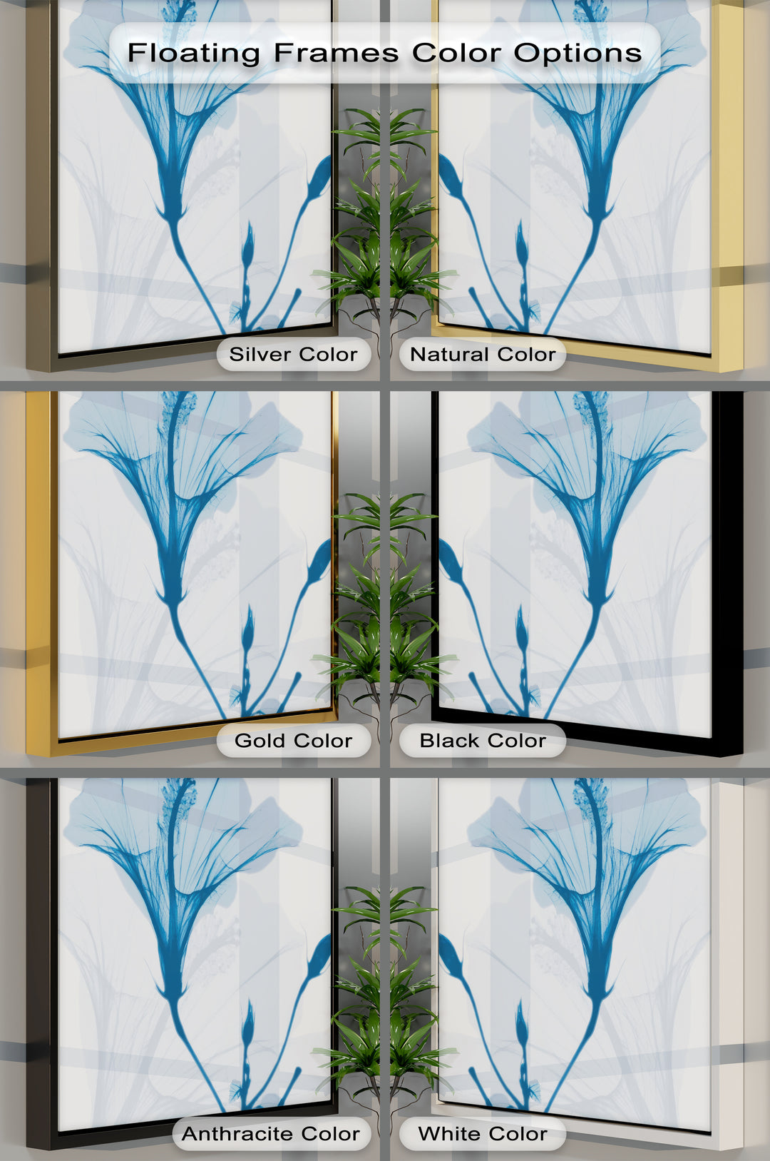 Winterliche Ruhe – Japanische Frau im blauen Kimono, Leinwanddruck | Gerahmtes Kunstwerk