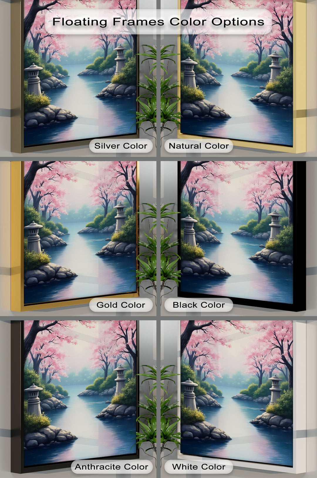 Cherry Blossom - Landscape Canvas Wall Art | Bedroom Wall Art