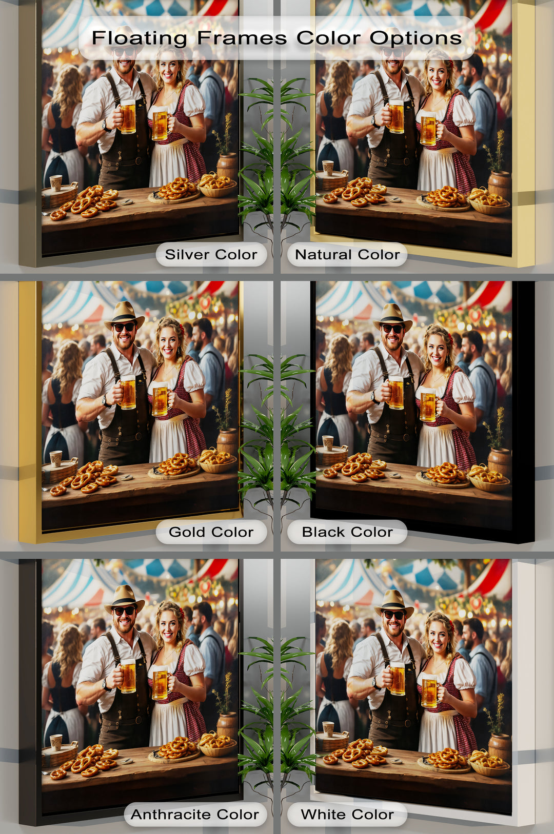 Bavarian Spirit – Oktoberfest Beer and Pretzel Canvas Wall Art | Canvas Art