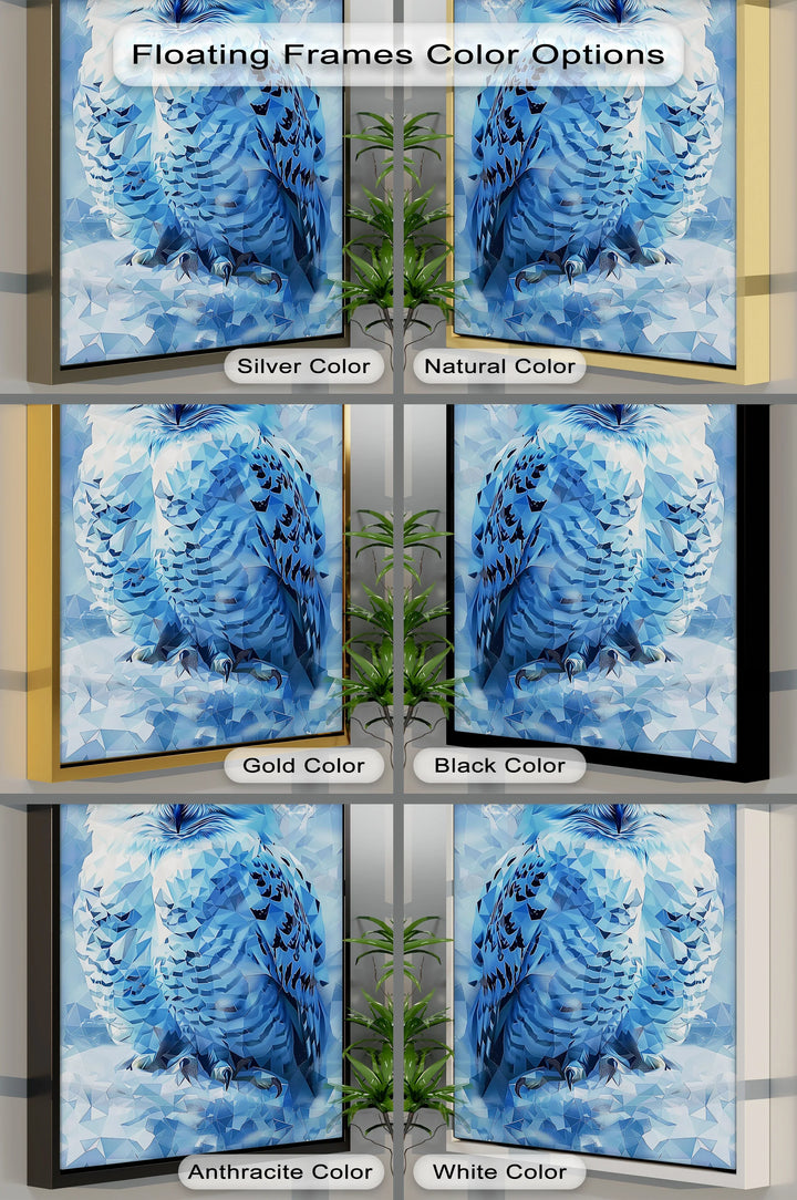 Arctic Majesty – Faceted Blue Owl Portrait Canvas Prints - MyPhotoStation