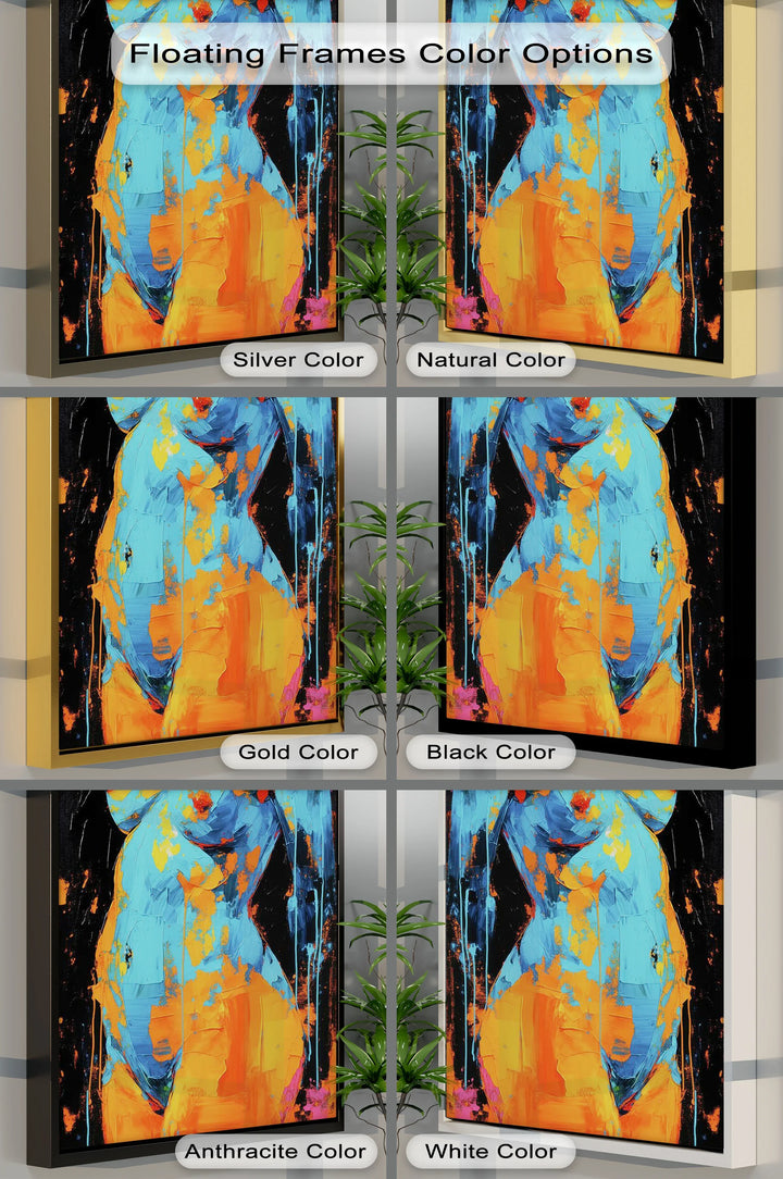 Bold Femme Silhouette – Abstract Nude Woman Canvas Print - MyPhotoStation