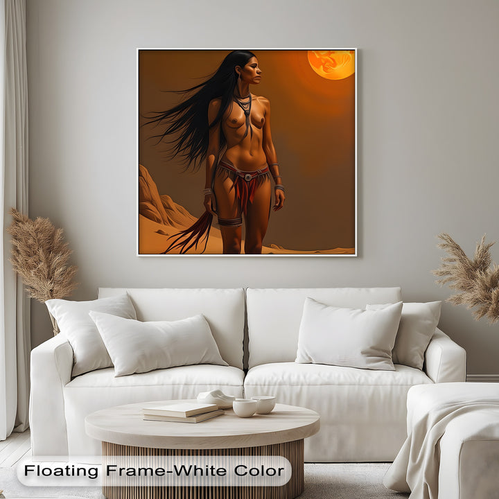 Desert Moon Spirit – Erotic Canvas Wall Art | Large Canvas