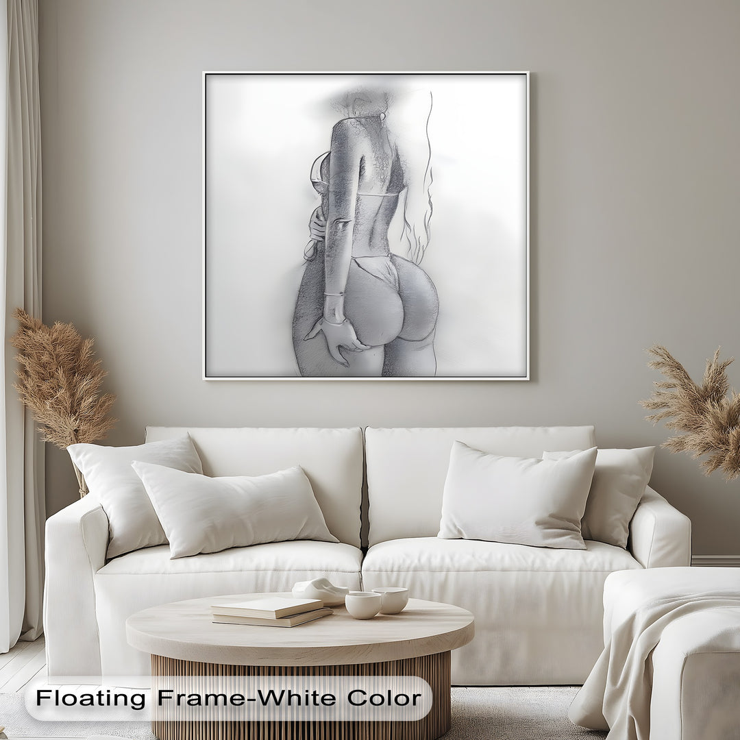 Veiled Allure – Erotic Canvas Print