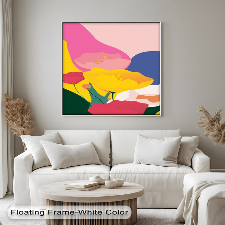 Bold Bloomscape – Vibrant Abstract Flower Canvas Print