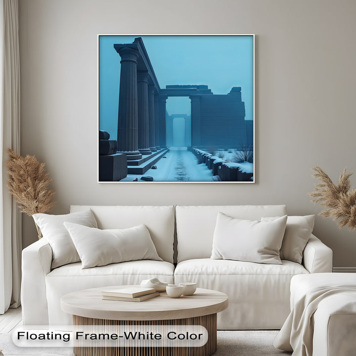 Frozen Passage – Ancient Ruins Canvas Print