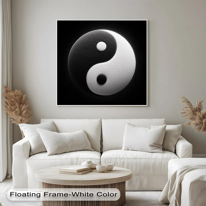Black and White Spiritual Symbol Canvas Print


