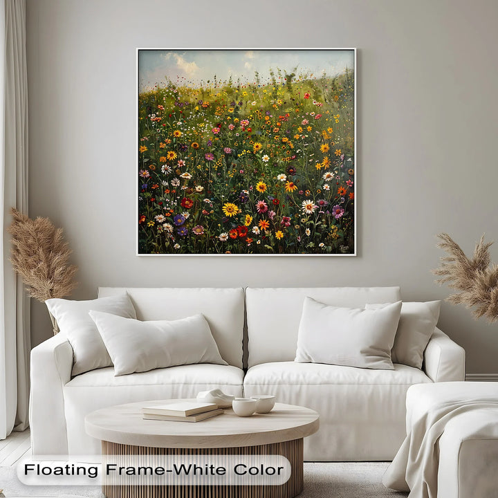 Blooming Meadow – Colorful Wildflower Field Canvas Print - MyPhotoStation
