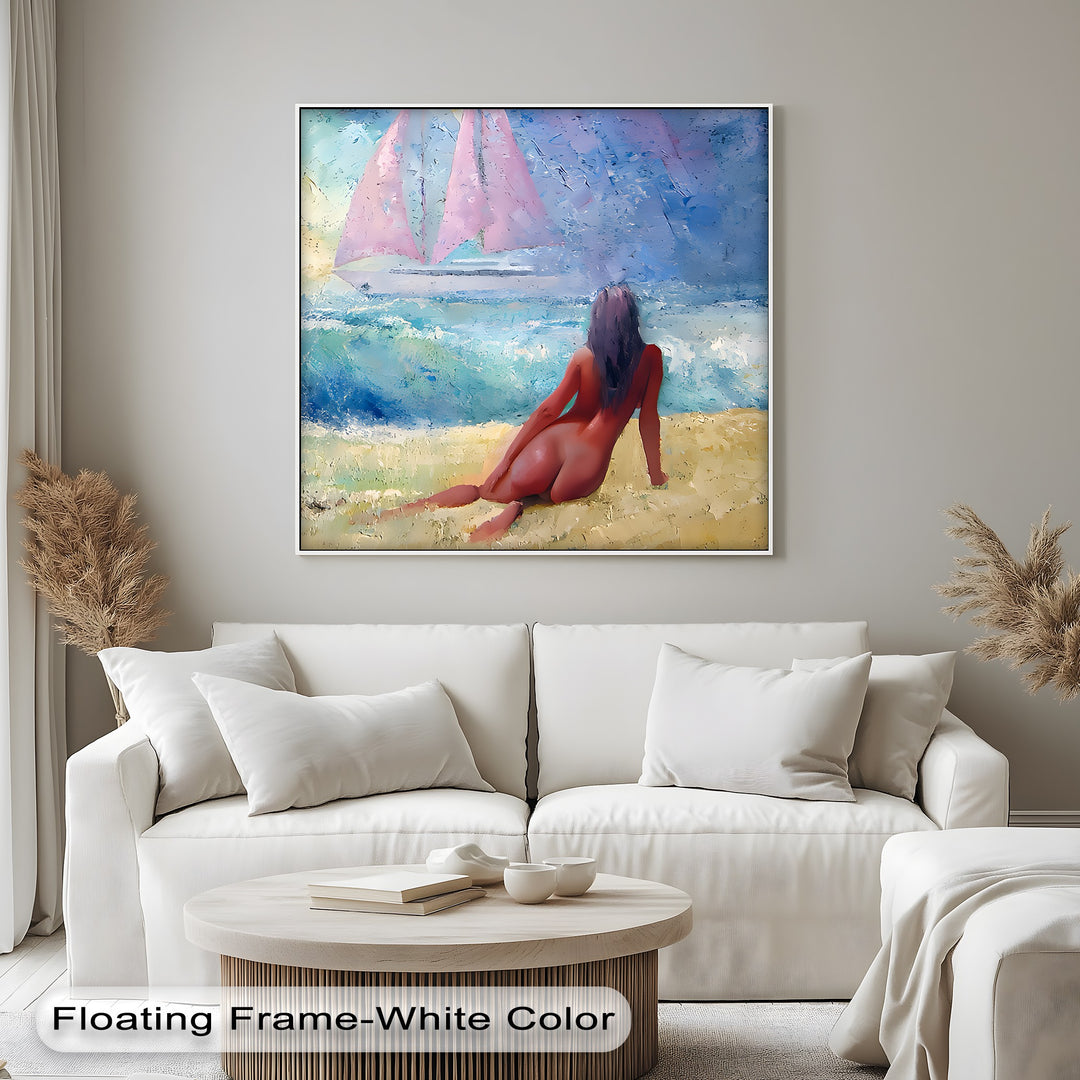 Serenity by the Shore – Erotic Canvas Print