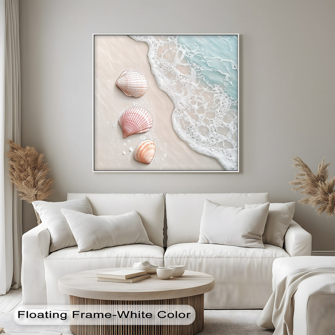 Perfect for beach lovers, this design shines as a serene canvas painting.

