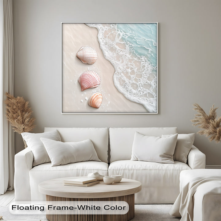 Perfect for beach lovers, this design shines as a serene canvas painting.

