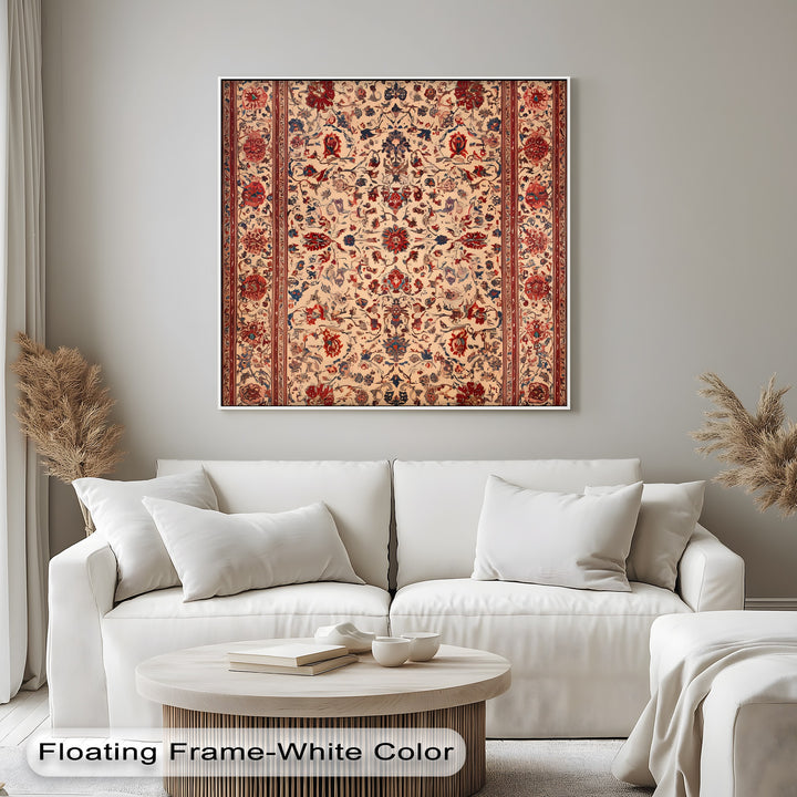 Timeless Harmony – Persian Floral Rug Canvas Print