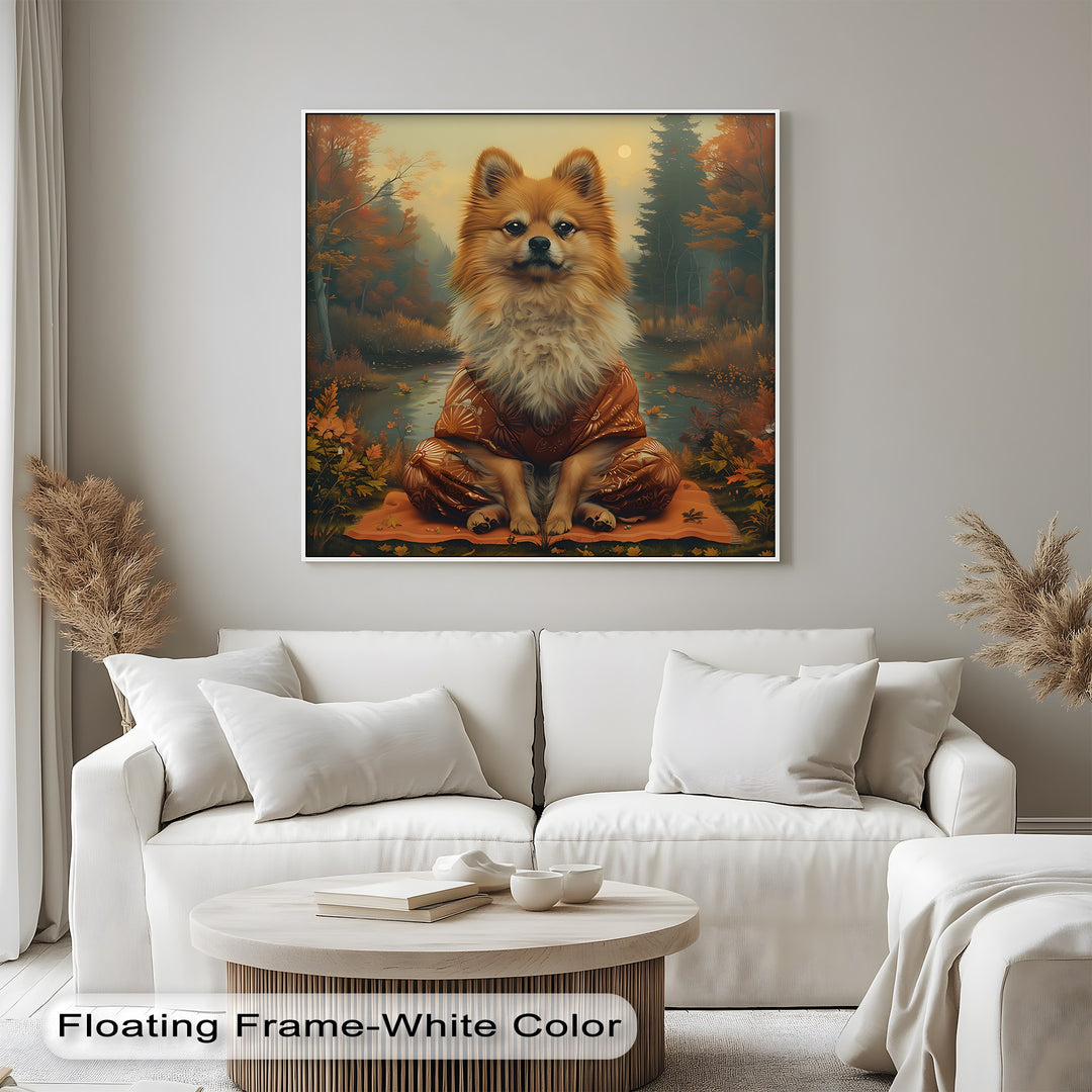 Zen Fox Pup – Autumn Forest Portrait Puppies Canvas Print