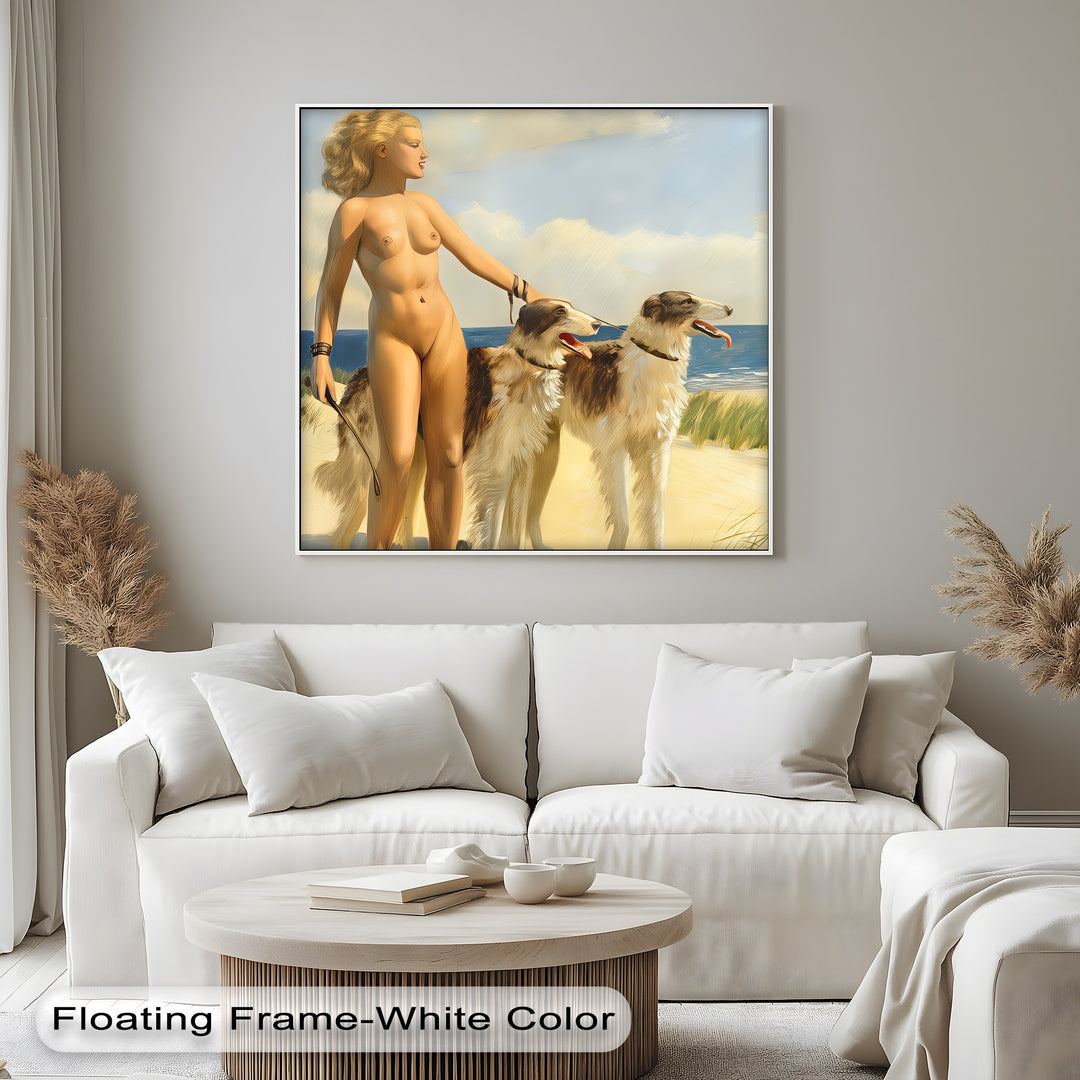 Golden Horizon – Nude Woman Canvas Art | Framed Canvas Prints