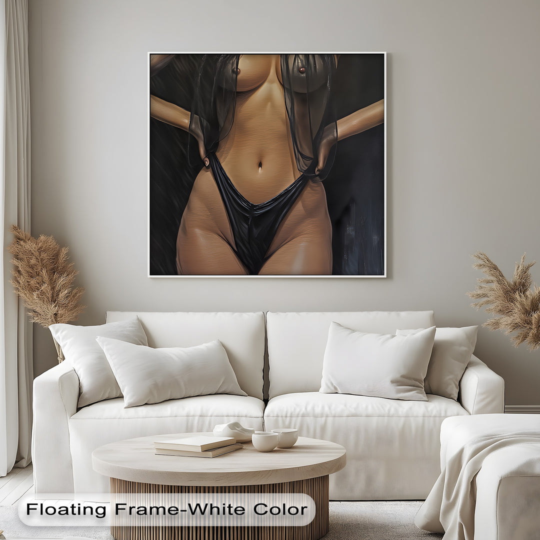 premium erotic canvas artwork luxury framed bedroom design