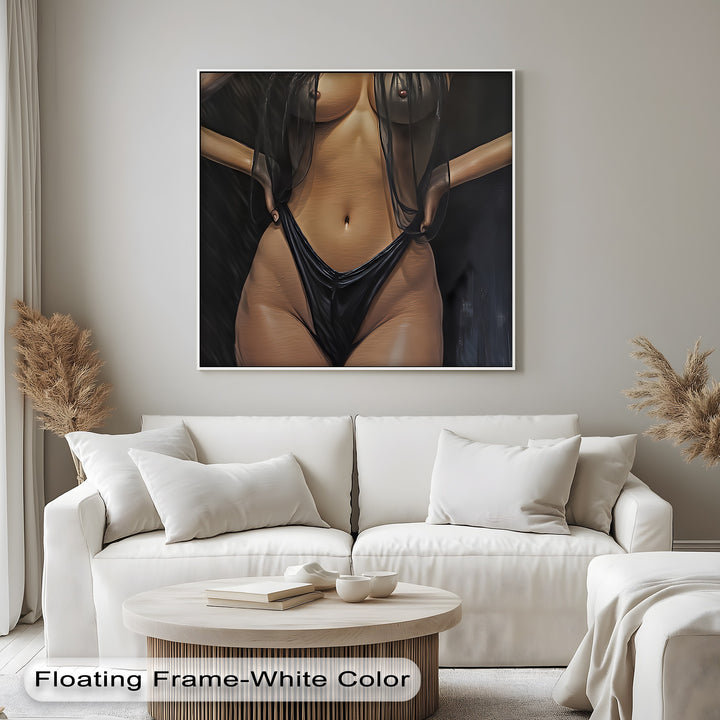 premium erotic canvas artwork luxury framed bedroom design