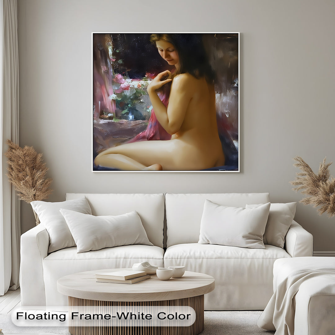 Soft Radiance – Nude Woman Canvas Wall Art | Artwork Canvas