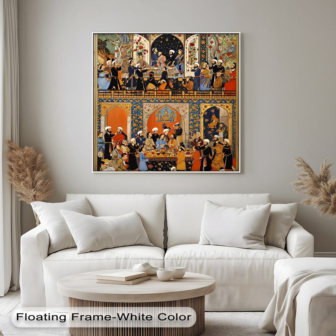 Royal Feast – Persian Miniature Canvas Print