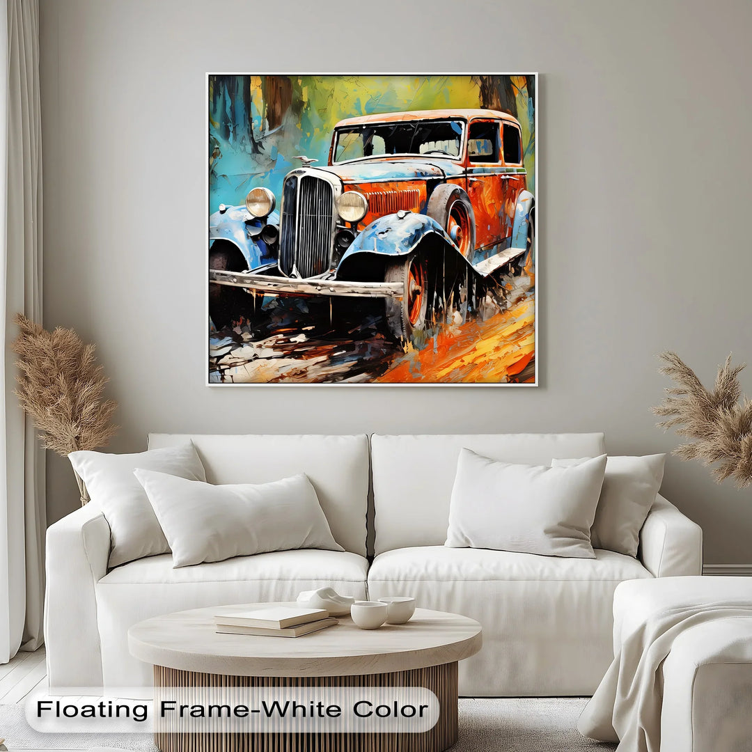 Forest Road Legend – Vintage Car Canvas Print - MyPhotoStation