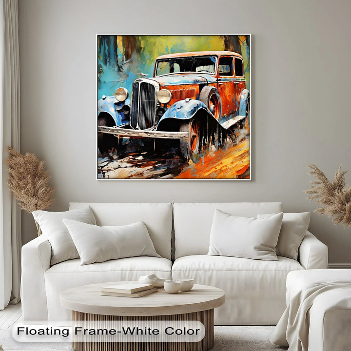 Forest Road Legend – Vintage Car Canvas Print - MyPhotoStation