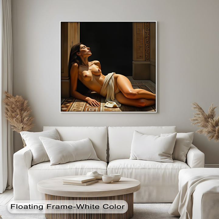 Temple Reverie – Classical Nude Canvas Wall Art | Large Canvas