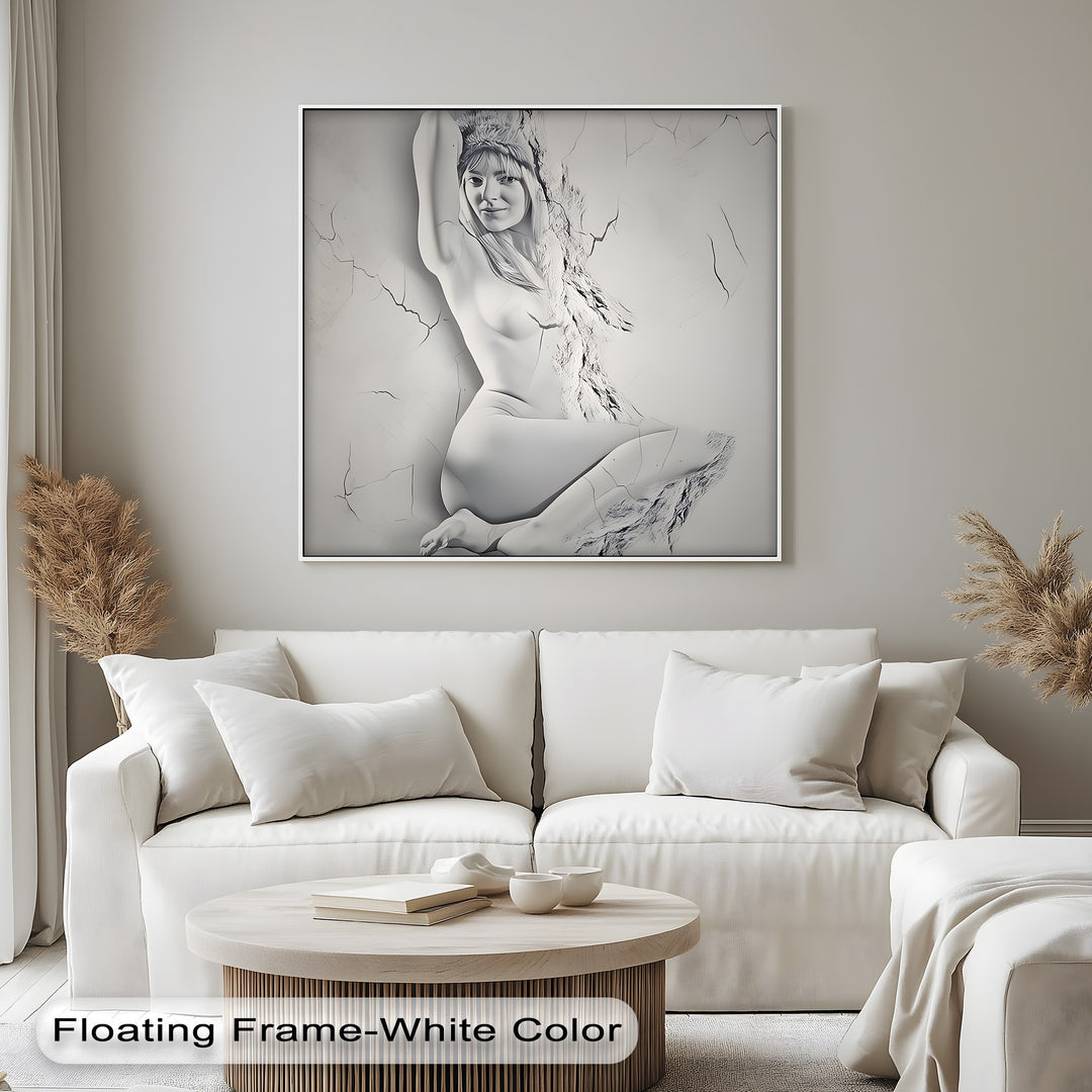 artistic erotic canvas print for bedroom living room or private gallery