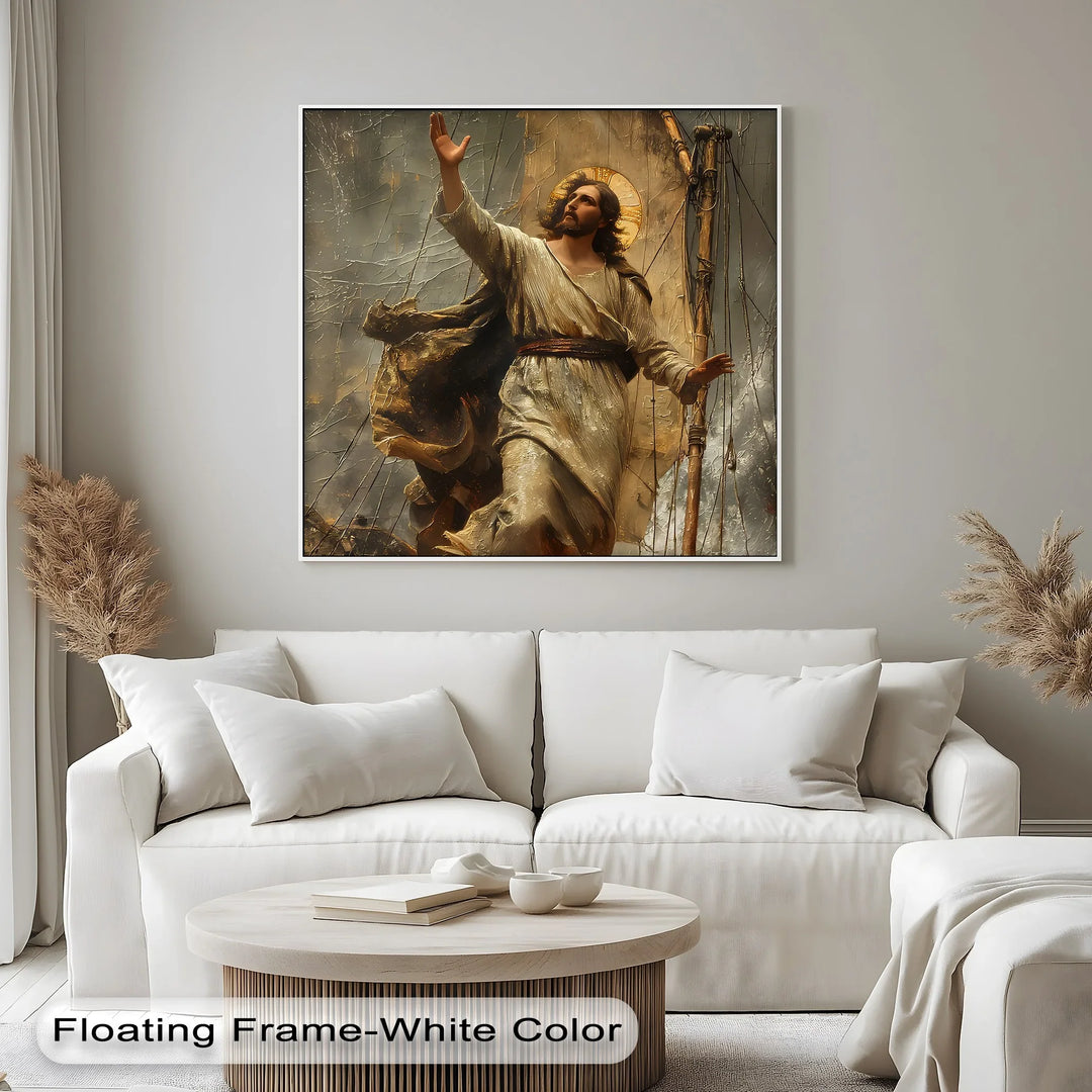 Peace in the Storm – Jesus Calming the Sea Canvas Print