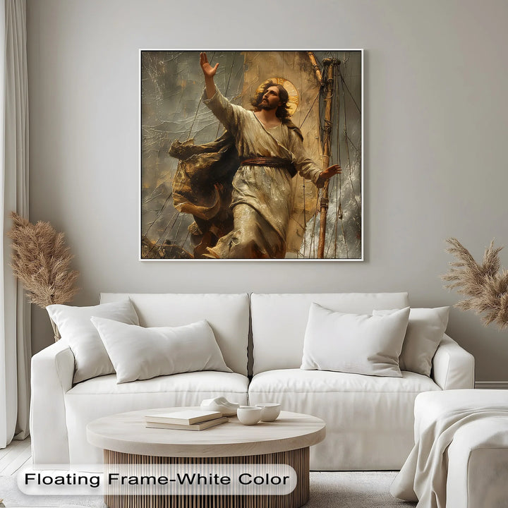 Peace in the Storm – Jesus Calming the Sea Canvas Print