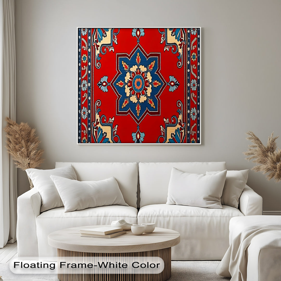 Royal Blossom Embrace – Persian Canvas Print