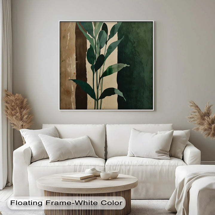 Earth Tones Foliage – Leaf Silhouette Canvas Print - MyPhotoStation