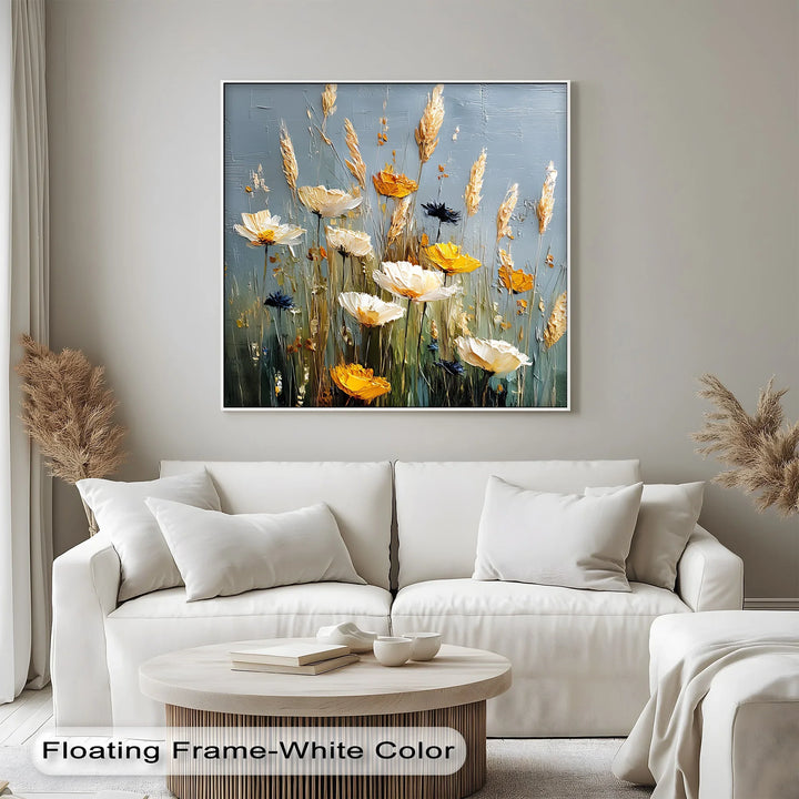 Golden Meadow Blooms – Wildflower Canvas Wall Art - MyPhotoStation
