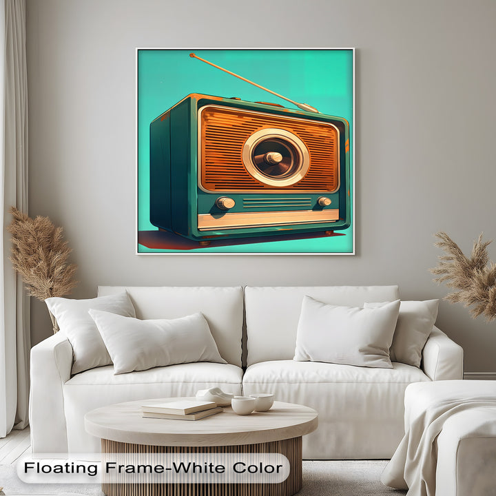 Signal Revival – Vintage Radio Abstract Canvas Print