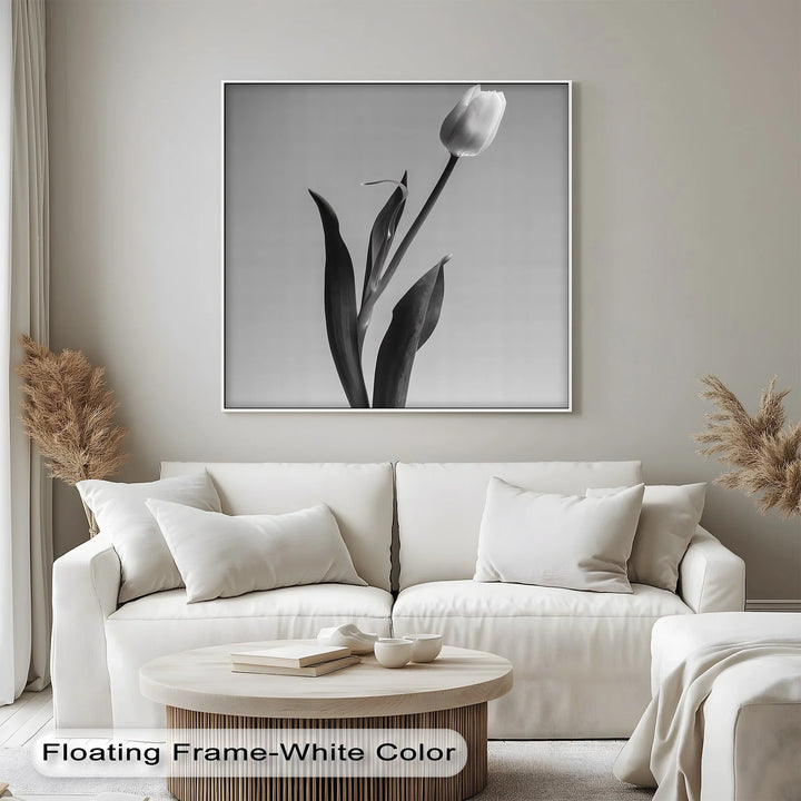 Tall Elegance – Single Tulip Minimalist Canvas Prints - MyPhotoStation